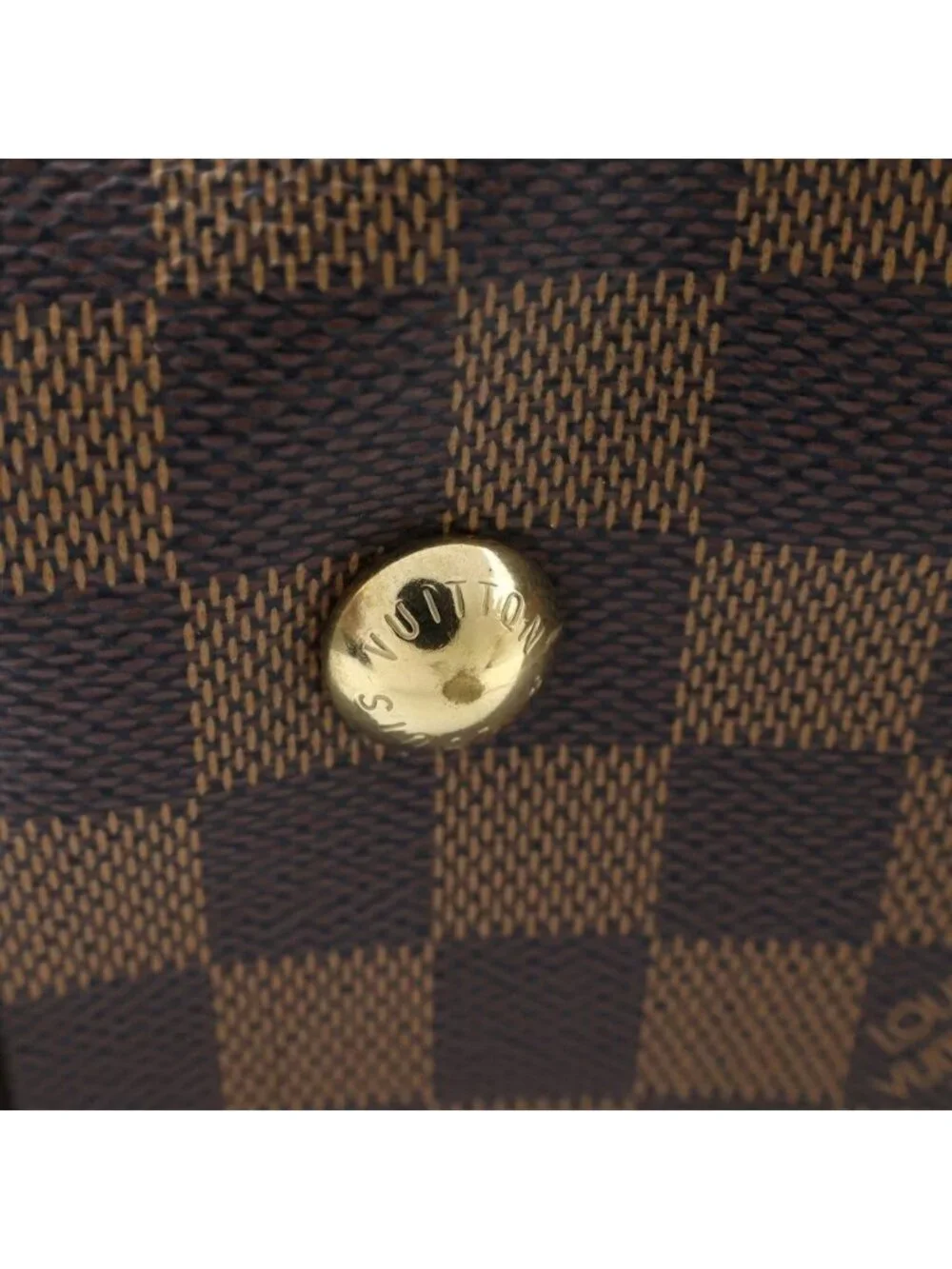 Louis Vuitton Damier Duomo Boston Bag Brown Leather Gold
